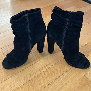 Black Steve Madden open toe heels